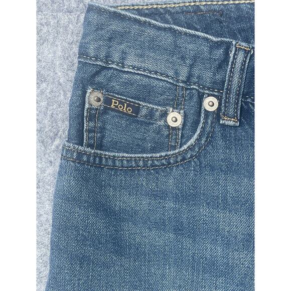 Polo Ralph Lauren Big Girl's Denim 5 Pocket Mini Skirt Frayed raw Hem Size 16 XL - Picture 2 of 13